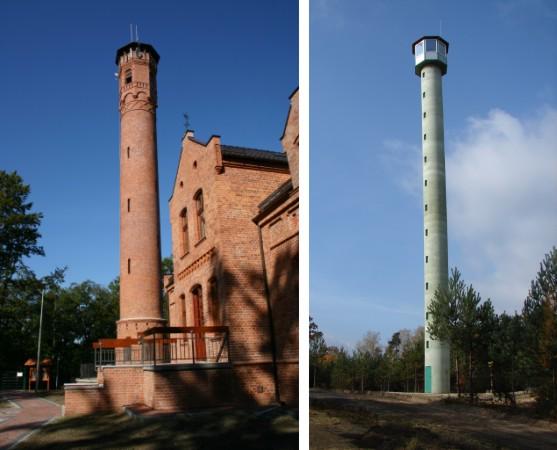 Wieże obserwacyjne - w Starej Kuźni i w leśnictwie Blachownia